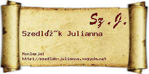 Szedlák Julianna névjegykártya